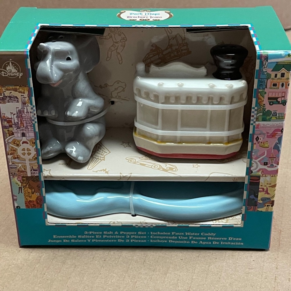 2026 Disney Vintage Park Maps & Brochure Icons Jungle Cruise Salt & Pepper Set